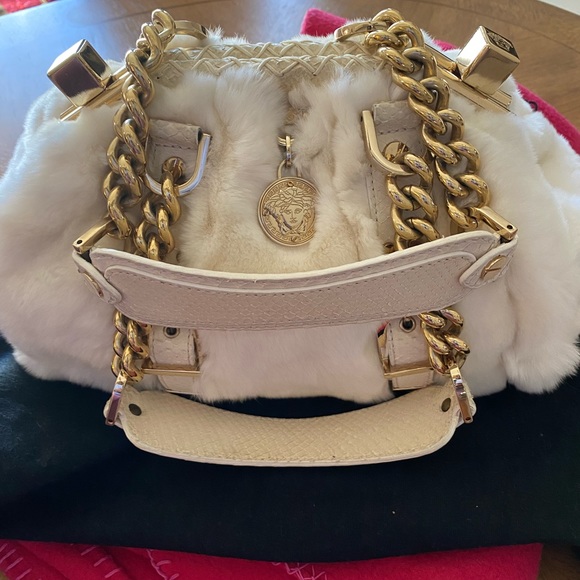 Versace Fur Off White Satchel - Picture 6 of 15